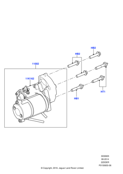 LR007373 - Land Rover Starter Motor