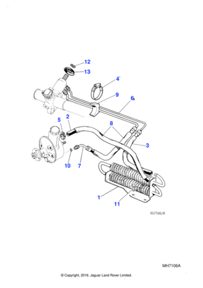 C43719 - Jaguar Power steering oil cooler