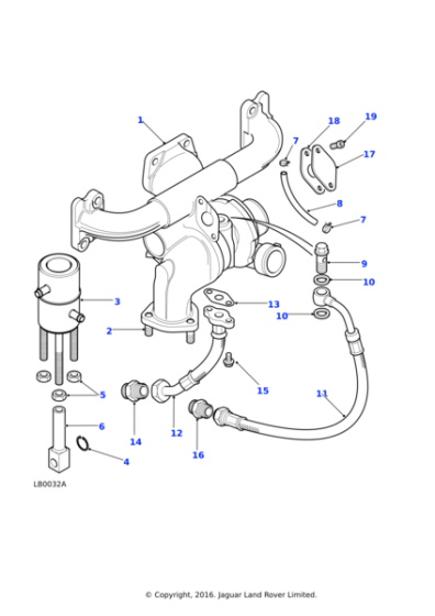 ERR4802 - Land Rover Turbocharger assembly