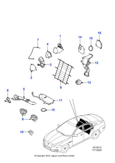 C2D29888 - Jaguar Heated cooled seat fan housing