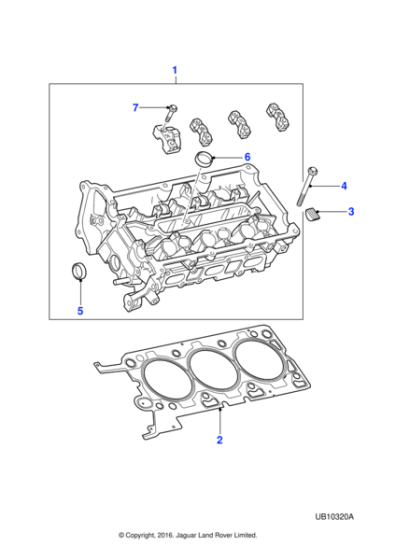 XR828328 - Jaguar Cylinder head