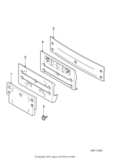 C2Z13204 - Jaguar Number plate plinth