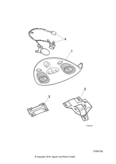 C2N2796LFJ - Jaguar Roof console