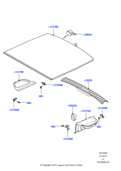 EOZ500070 - Land Rover Hook-Luggage Compartment-Tie Down