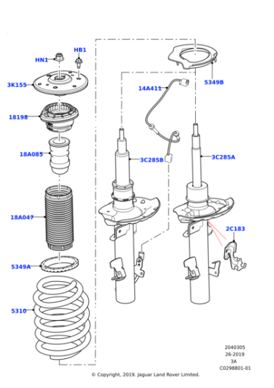 LR114311 - Land Rover Spring - Suspension - Front