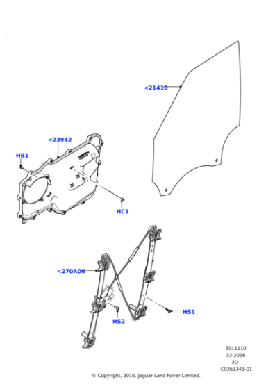 LR083211 - Land Rover Regulator - Window