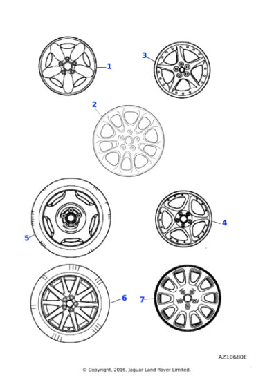 MXD6118CA - Jaguar Alloy road wheel