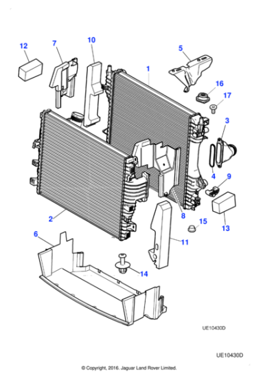 XR847820 - Jaguar Gasket intercooler