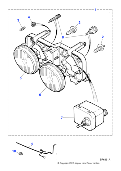 JLM12118 - Jaguar Headlamp adjustment kit