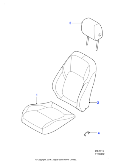 T2H48440SBK - Jaguar Headrest