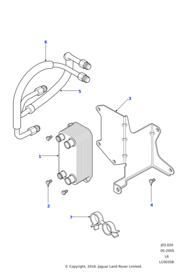UBC000070 - Land Rover Oil cooler transmission