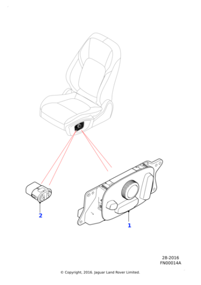 T2H40084 - Jaguar Seat adjustment switch