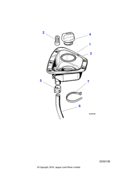 NJA5942AC - Jaguar Fuel filler cap