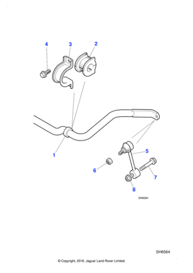 MNC2102CG - Jaguar Anti roll bar mounting bush