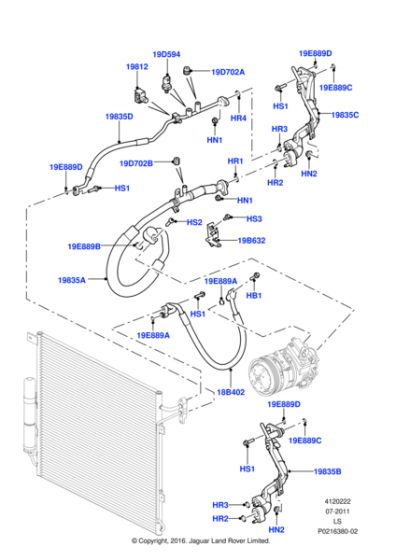 LR014460 - Land Rover Hose