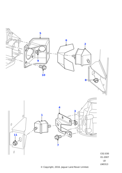 KQB500560 - Land Rover Mounting-gearbox