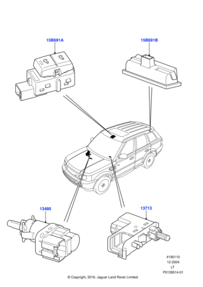 YUZ500020 - Land Rover Switch