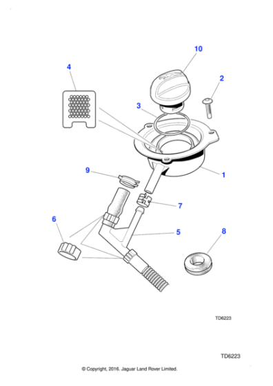 NJD5942BA - Jaguar Fuel filler cap