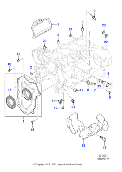 JDE36835 - Jaguar Engine cover
