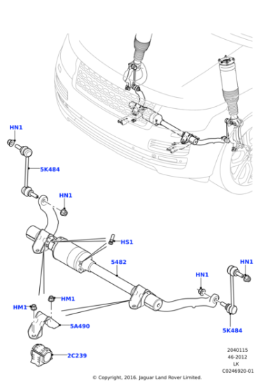 LR068267 - Land Rover Bar - Stabilizer