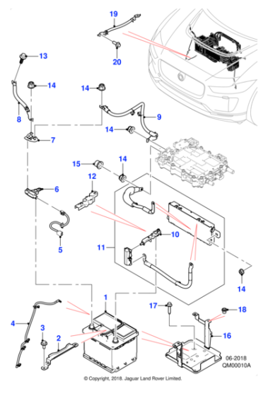 T4K7186 - Jaguar Battery cable