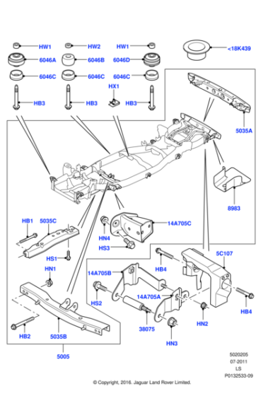 KQD500123 - Land Rover Crossmember