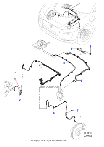 T4K9834 - Jaguar Brake pipe