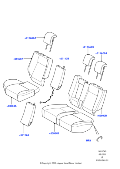 LR014885 - Land Rover Cover - Seat Cushion