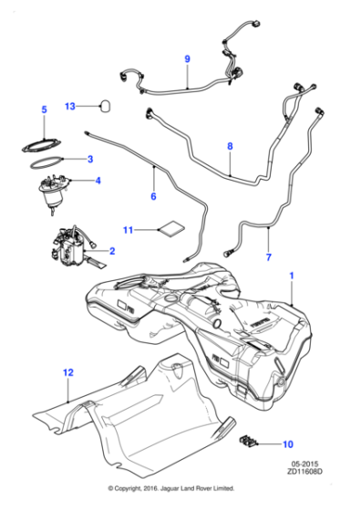 C2D25079 - Jaguar Sender and pump assembly