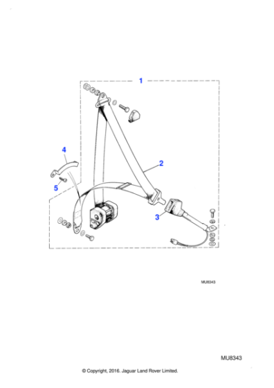 BEC8210AEE - Jaguar Seatbelt