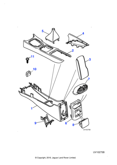 XR816765AGN - Jaguar Gear lever gaiter
