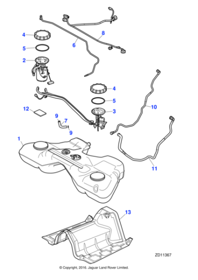 XR857773 - Jaguar Fuel tank