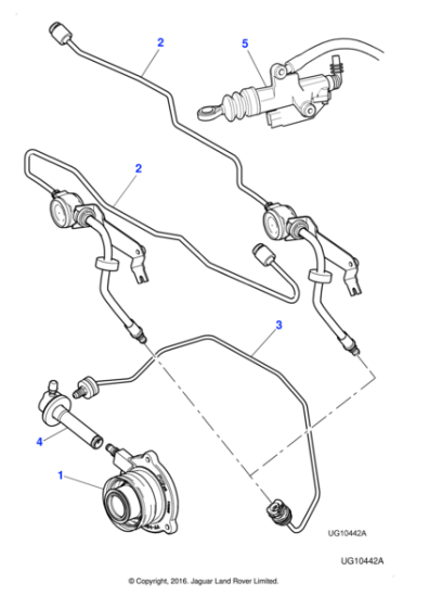 XR842336 - Jaguar Clutch pipe and hose