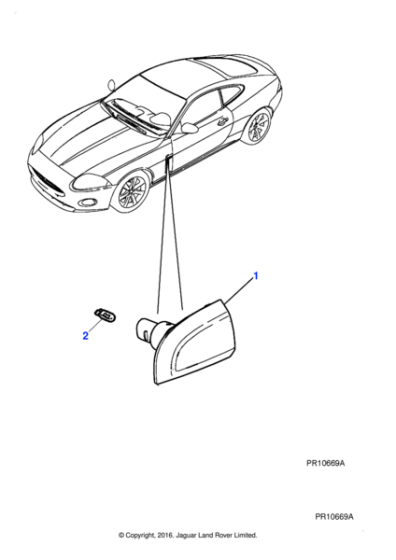 C2P3561 - Jaguar Direction indicator side lamp