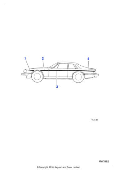 BCC4640 - Jaguar Door coachline tape