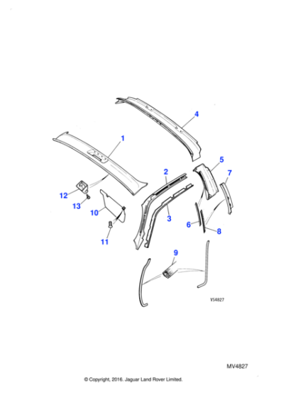 BCC7479 - Jaguar Brush strip