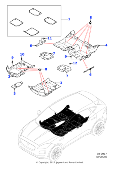 J9C5544LAA - Jaguar Floor carpet