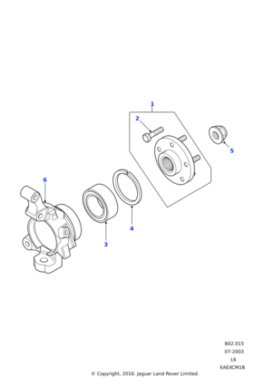 RUB000050 - Land Rover Hub-swivel-antilock brake system front