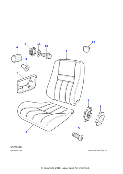 BTR7482 - Land Rover Overlay-front seat cushion