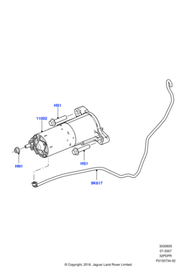 LR029180 - Land Rover Starter Motor