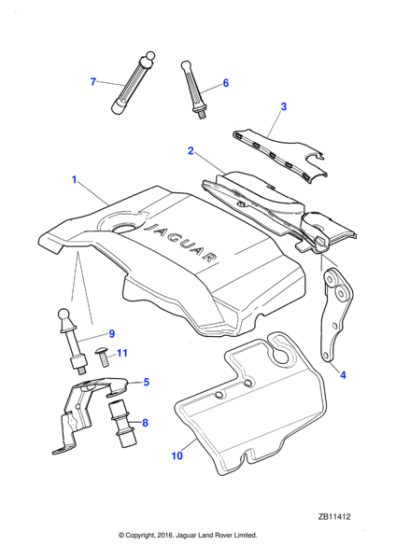 C2D23547 - Jaguar Engine cover
