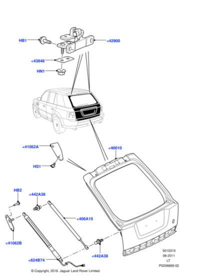 LR030198 - Land Rover Lift - Gas