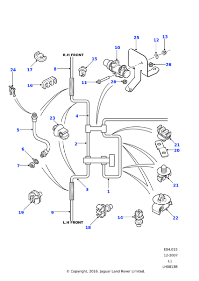 ANR3069 - Land Rover Pipe assembly brake