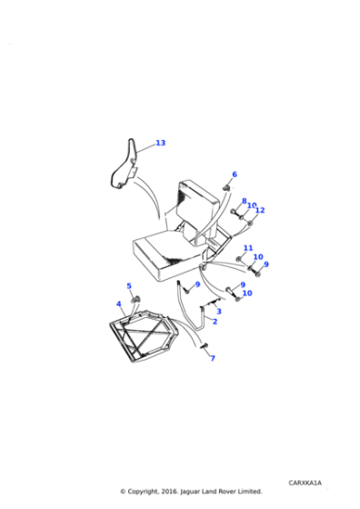 RTC6993JUL - Land Rover Panel-rear seat base