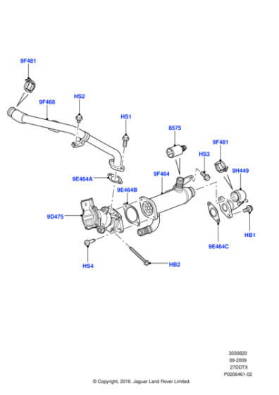 LR066839 - Land Rover Tube - Egr Valve To Inlet Manifold