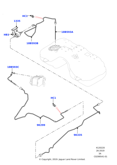 LR115337 - Land Rover Pipe - Fuel