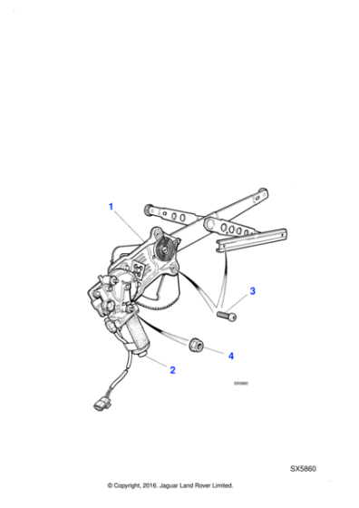 GNA2670AE - Jaguar Window regulator and motor