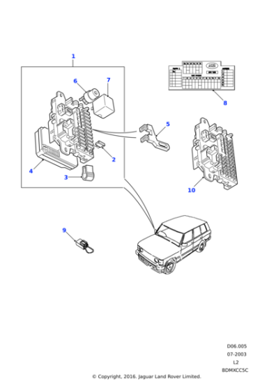 AMR1280 - Land Rover Control unit multi function