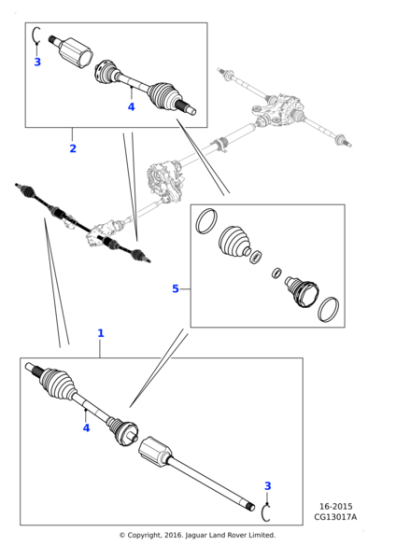 C2D51310 - Jaguar Shaft and joint