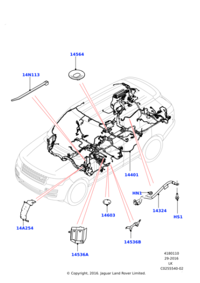 LR063337 - Land Rover Wiring - Main